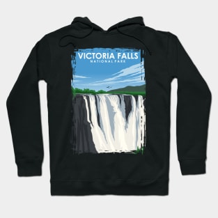 Victoria Falls National Park Zambia Africa Travel Poster Hoodie